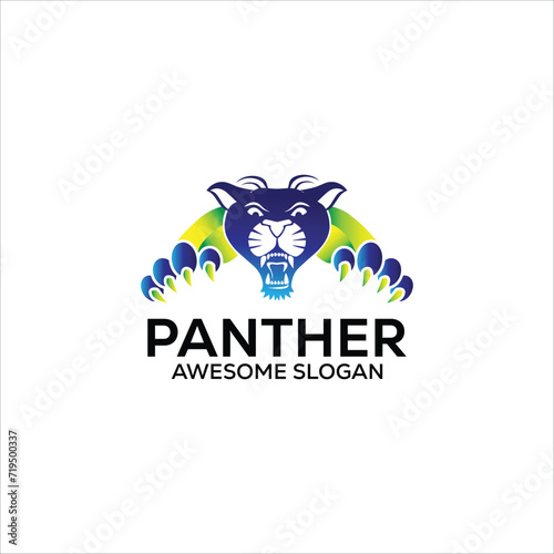  panther simple mascot Abstract logo design illustration   © Sk Designer2055