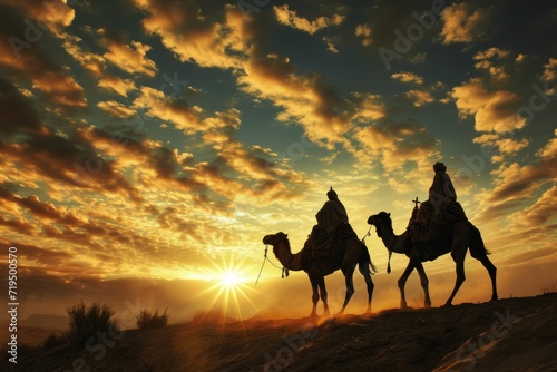 Three Wise Men Embark On Camel-Led Journey To Witness The Birth Of Jesus