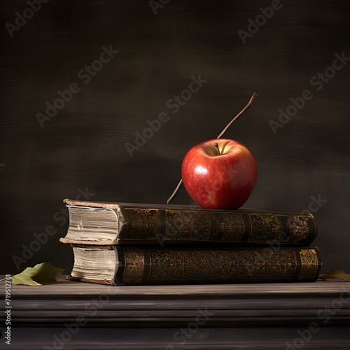 apple and book