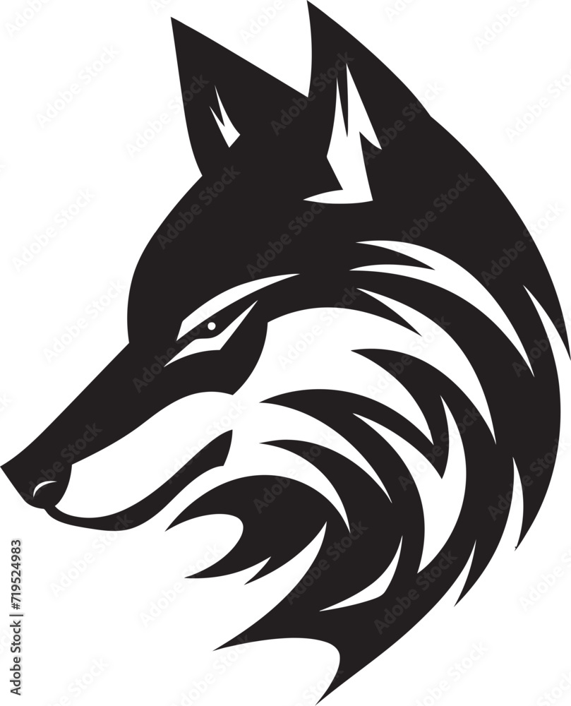 Celestial Howl Black Wolf PackShadowed Sentinels Wolf Vector Art