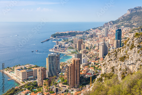 Monte Carlo - panoramic view of the city. Monaco port and skyline. © Paolo Gallo