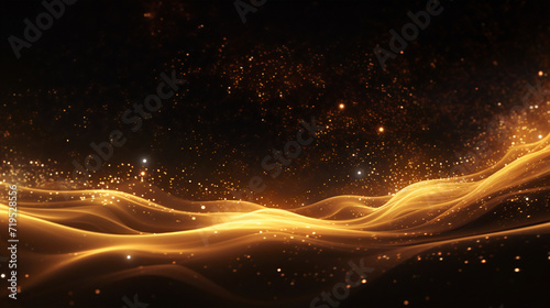 gold, particles, wave, light, abstract, background, digital, art, technology, innovation, futuristic, shine, glitter, sparkle, 
