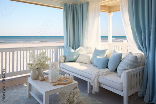 living room with a beach view