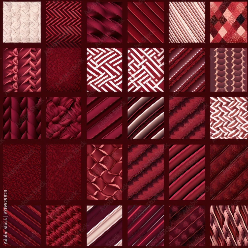 maroon different pattern illustrations