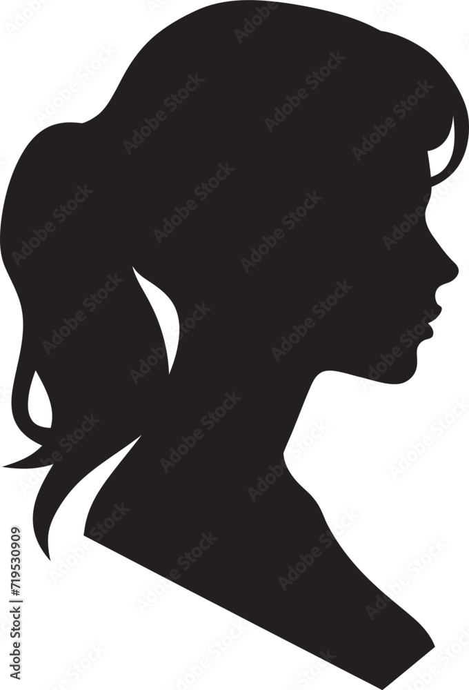 Intricate Silhouettes Womens Vector SilhouetteRadiant Empowerment Vector Illustration