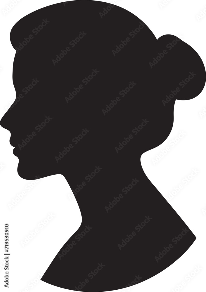 Empowered Expressions Women Vector SilhouetteIntriguing Elegance Vector Illustration