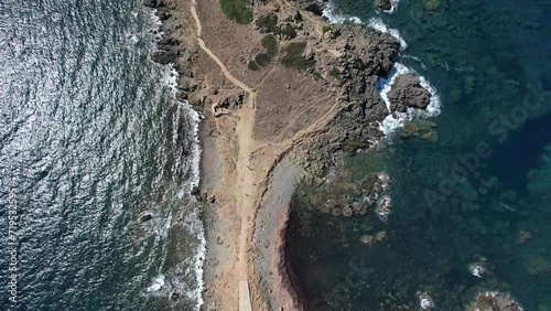 Genoese tower cloth to Ajaccio in Corsica filmed with a drone