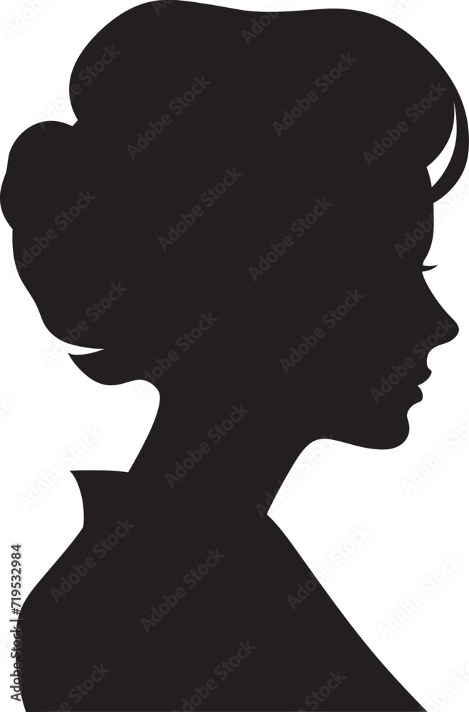 Dynamic Elegance Women Vector IllustrationSleek Femininity Black Vector Portraits