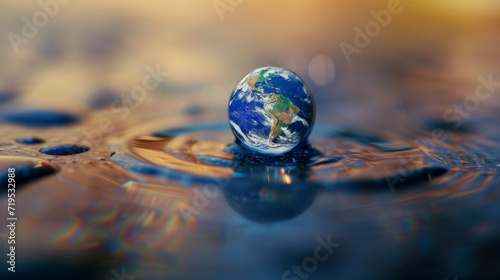 Planet earth as a drop