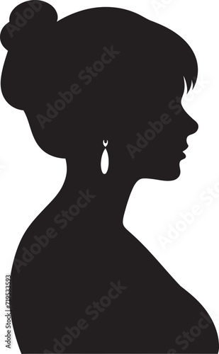 Expressive Womens Silhouettes Vector PortraitEmpowering Womens Grace Vector Illustration