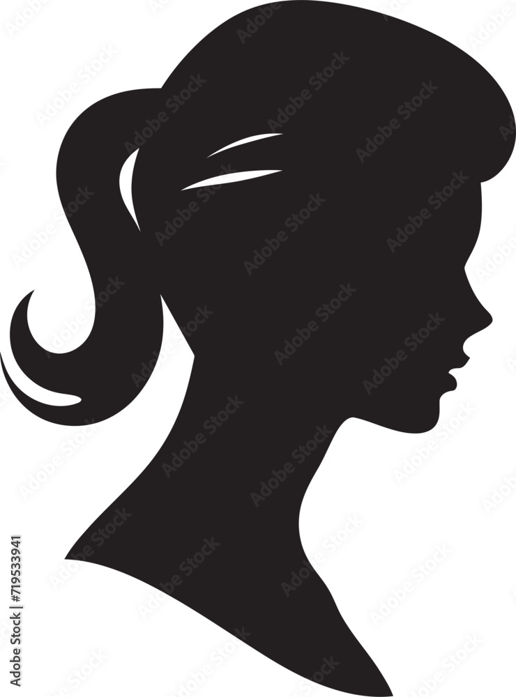 Empowering Female Silhouettes Vector IllustrationGraceful Feminine Movement Black Vector Design