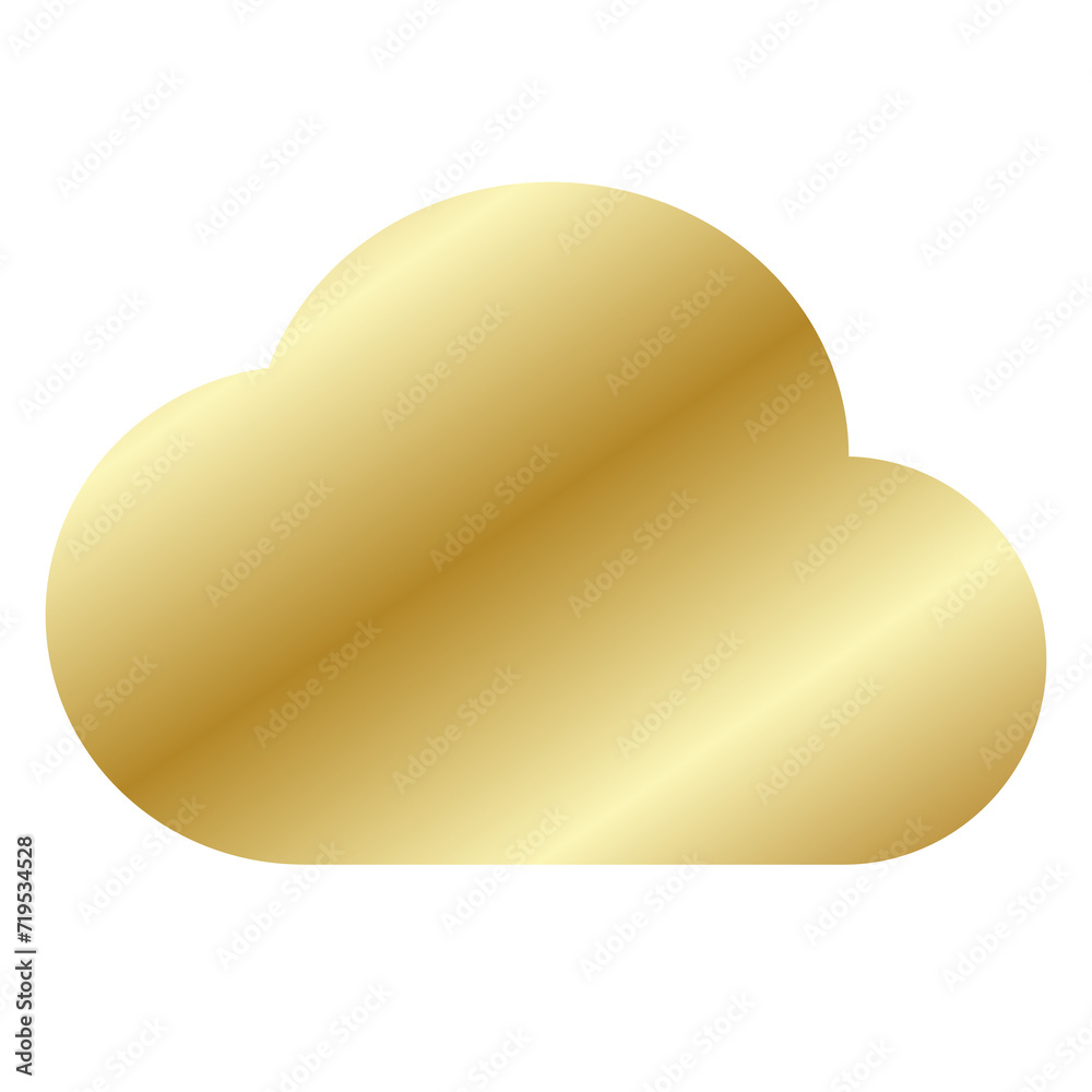 Gold Cloud Icon