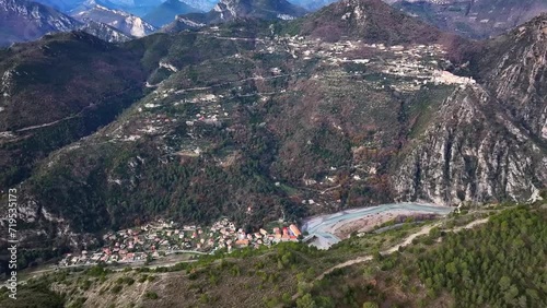 Drone view of the Arpasse valley in the Mercantour national park photo