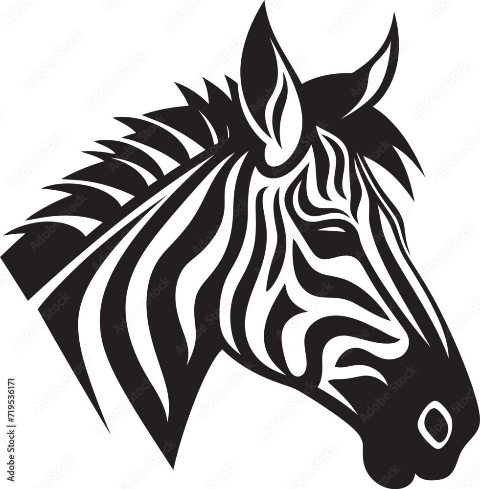 Graphic Lines Zebra Vector EditionExpressive Zebra Illustration Vector Magic