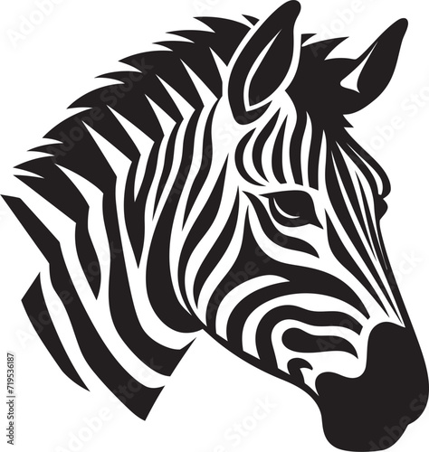 Digital Precision Zebra Vector RenderingAbstract Realism Zebra Vector Imagery