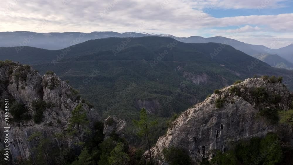 Panoramic view of Esteron valley summits in the french Alps Panoramic view of Esteron valley summits in the french Alps