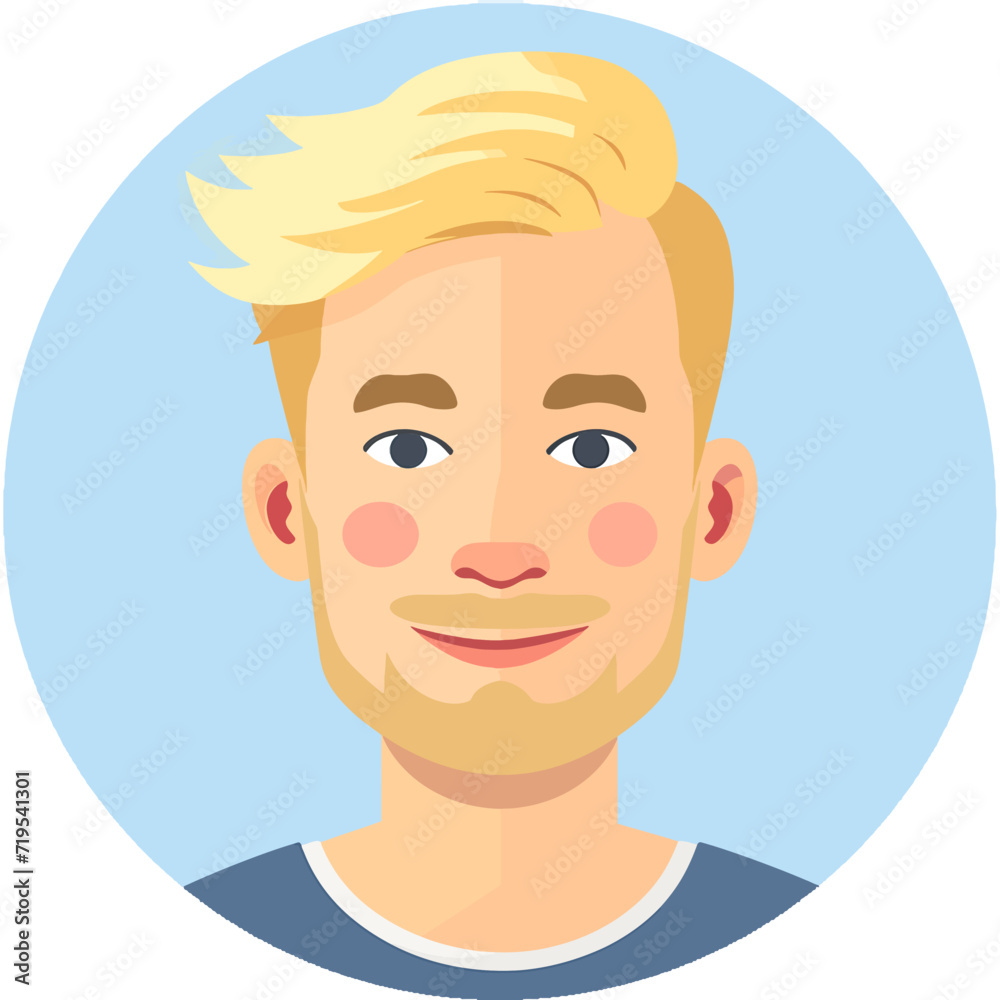 Illustration of a man, profile avatar