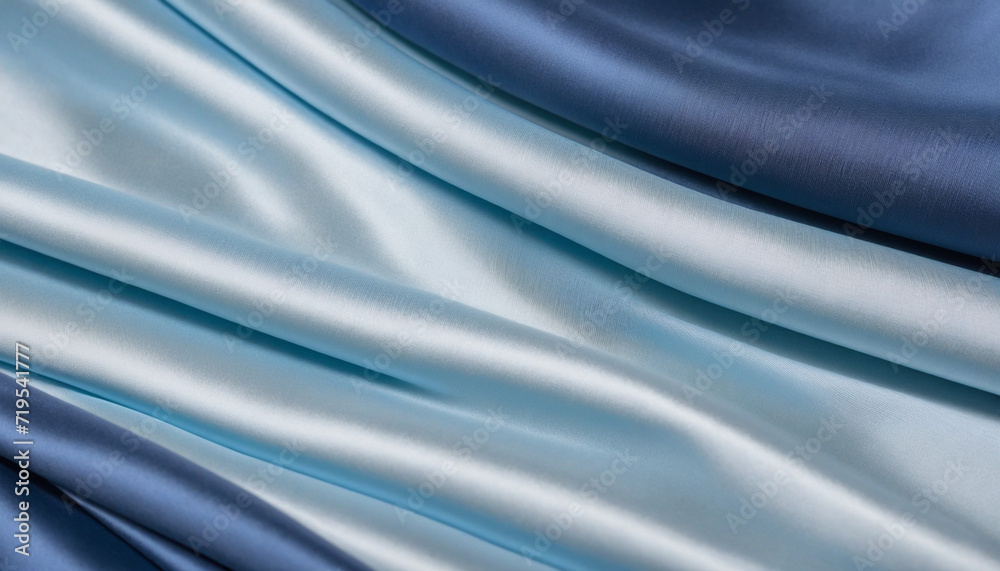 Obraz premium Blue Gradient Silk Fabric Abstract Background