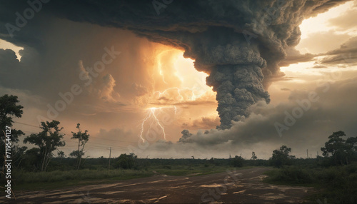 Doomsday scenery. Tornado.