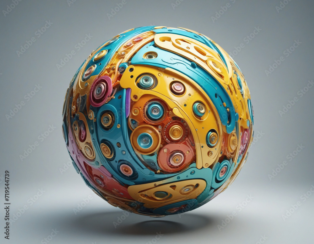 Vibrant sphere illustration, digital design Vibrant sphere illustration, digital design