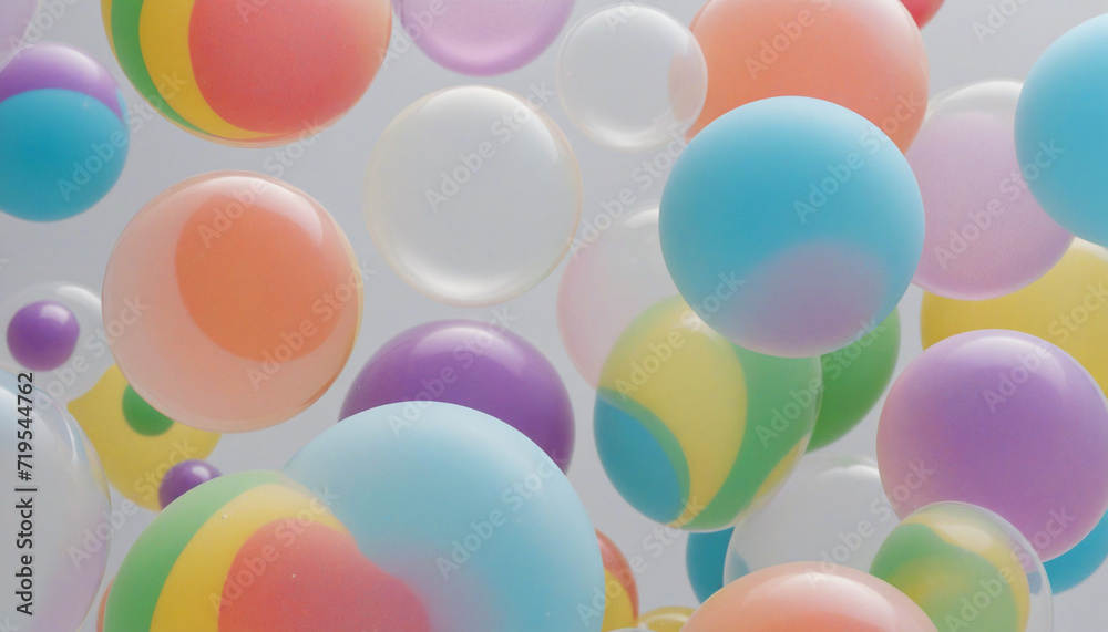 Colorful bubble design on soap background