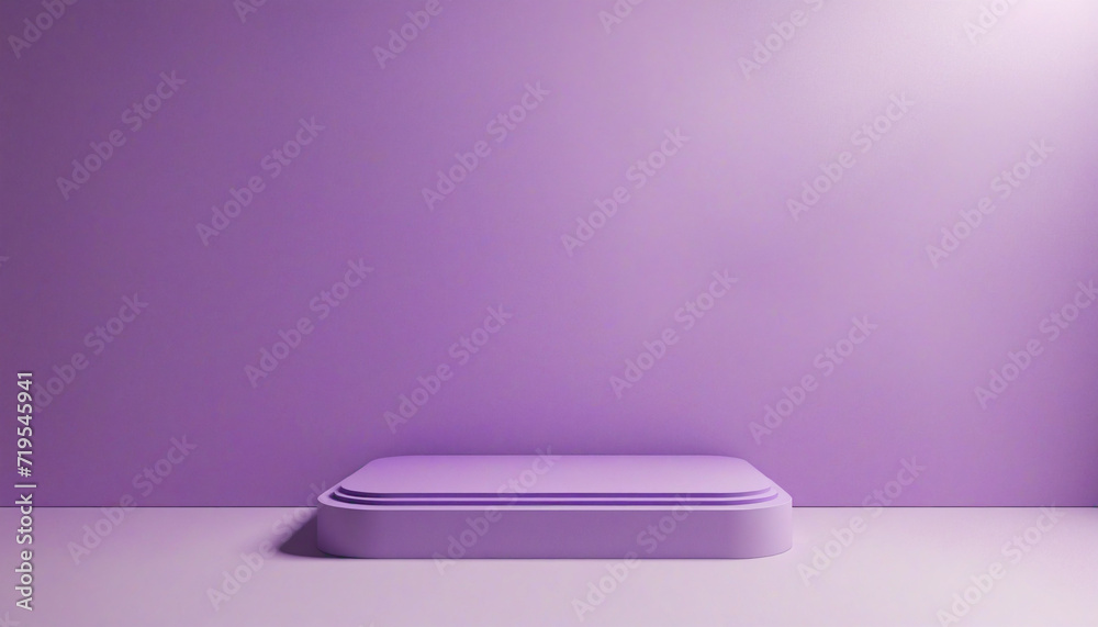 Abstract purple backdrop with rounded geometric shapes. Empty triangle tiles.