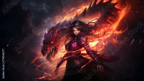 Anime woman dragon slayer
