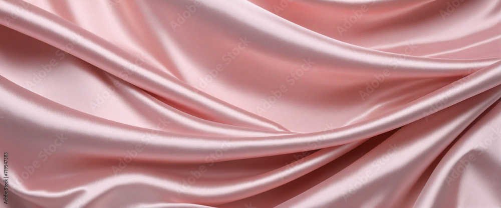 Obraz premium Pink background light silky luxury pastel satin smooth texture banner header backdrop design