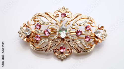 Vintage brooch with intricate gemstone
