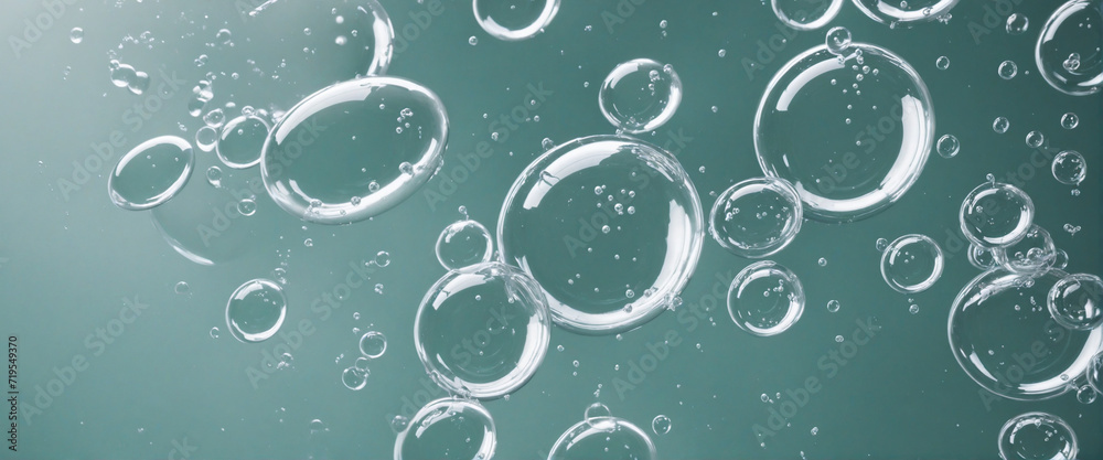 Abstract water bubbles, 3d render