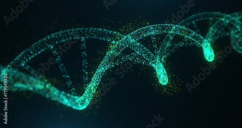 Abstract Dna Particles And Particles Background.