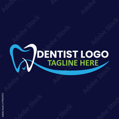 dental clinic hospital logo design vector photo