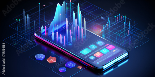 mobile phone on screen