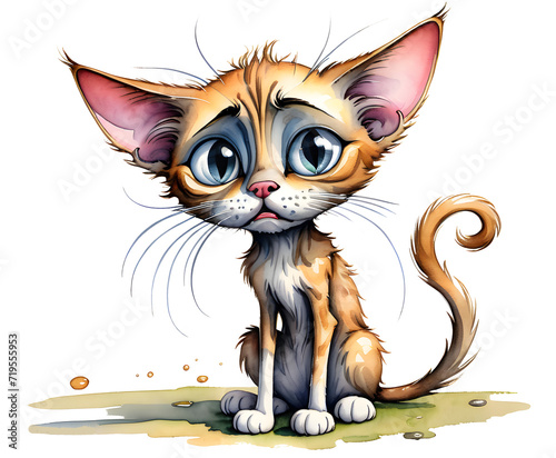 Illustration of a cute cat