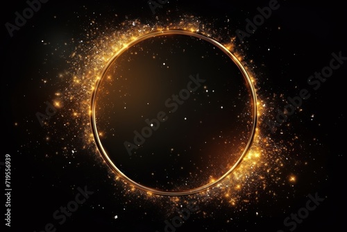 Citrine glitter circle of light shine sparkles