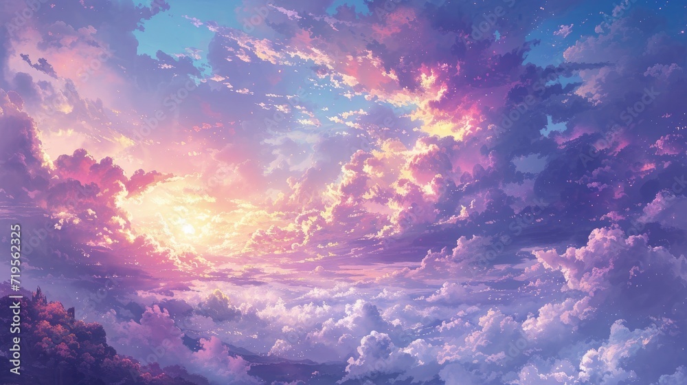 oil painting captures a mesmerizing landscape where the sky oil painting captures a mesmerizing landscape where the sky