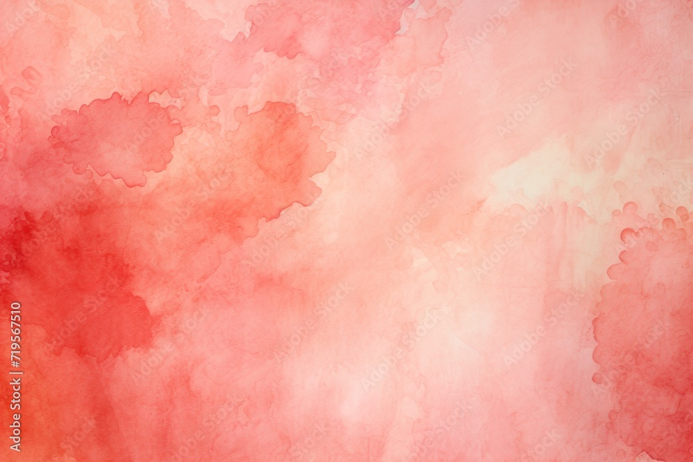 Coral watercolor abstract painted background