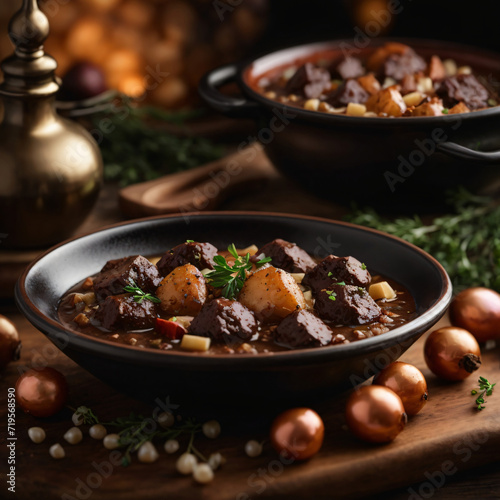 Boeuf Bourguignon - Hearty Red Wine Beef Stew with Pearl Onions