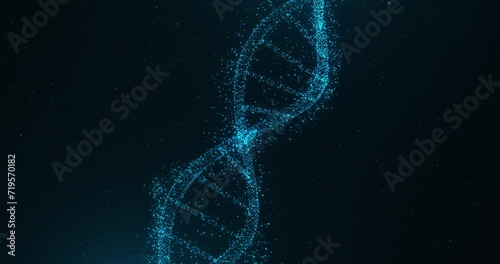Abstract Dna Particles And Plexus Background.
