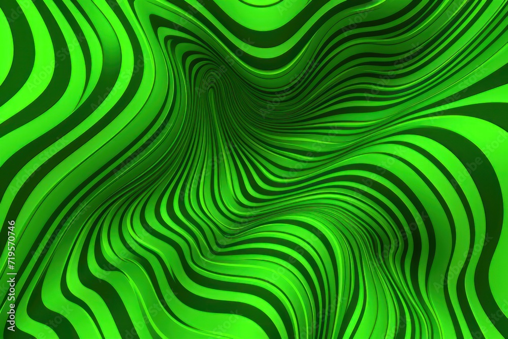 Emerald groovy psychedelic optical illusion