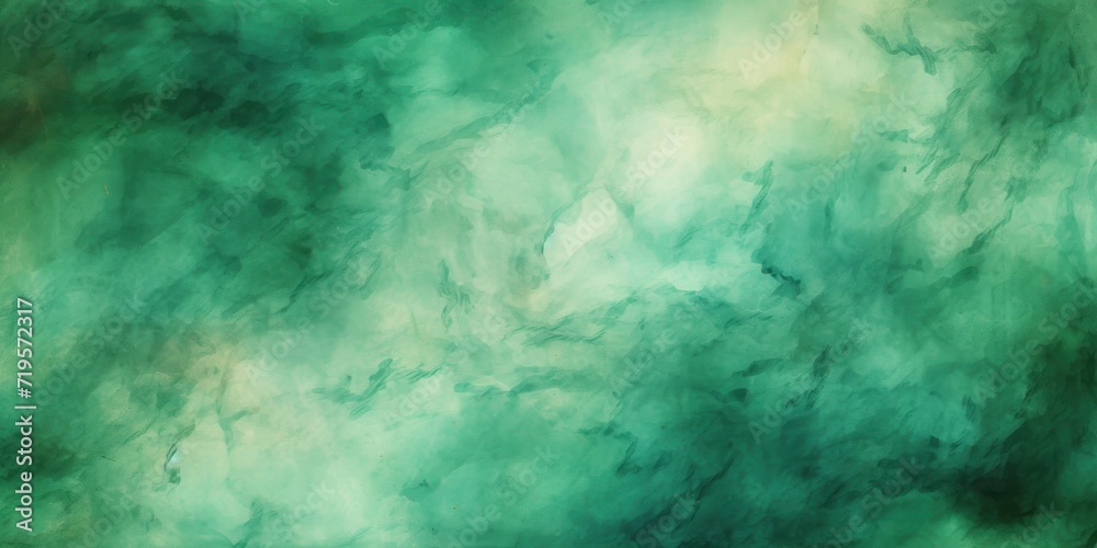 Emerald watercolor abstract painted background