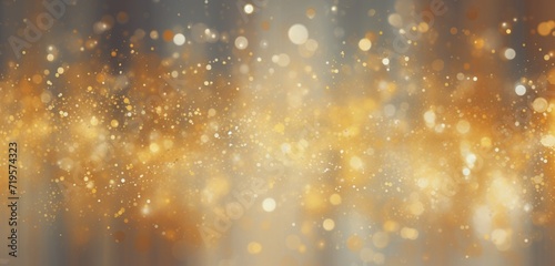 An abstract holiday canvas, with defocused golden lights, creating a magical, starry atmosphere