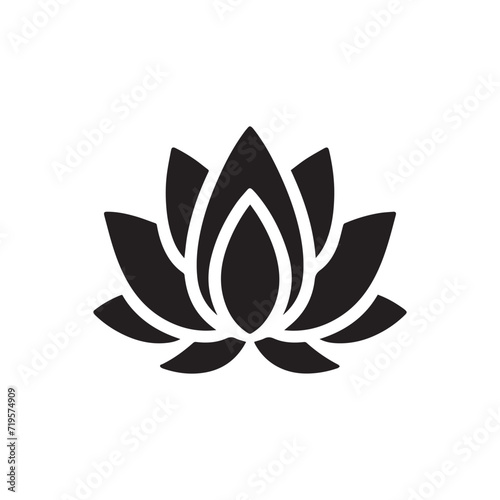 Lotus flower icon vector