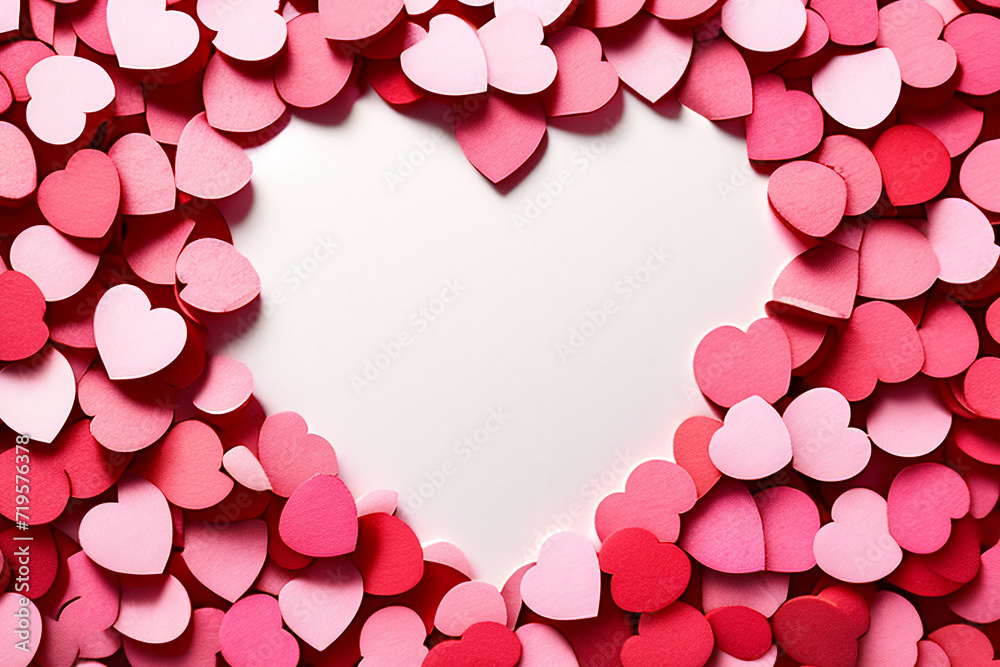 
Romantic background, heart shaped card. Valentine's Day.