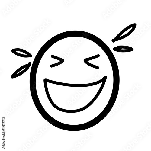 Doodle Emoji face icon set. Hand drawn sketch style. Emoji with different emotion mood, happy, sad, smile face. Comic line art vector illustration.