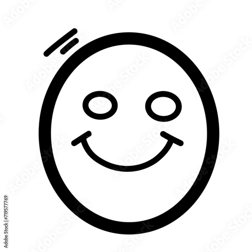 Doodle Emoji face icon set. Hand drawn sketch style. Emoji with different emotion mood, happy, sad, smile face. Comic line art vector illustration.