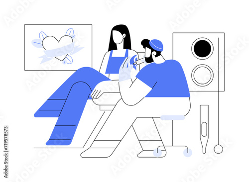 Tattoo isolated cartoon vector illustrations.