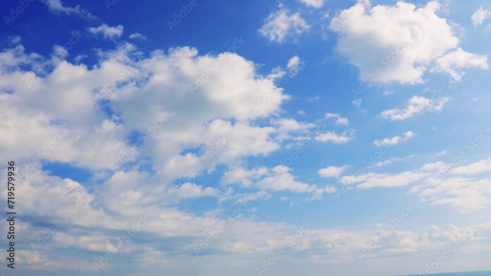 Cloud time lapse over blue sky, capturing sky tranquility. Time lapse shows cloud movement in serene sky. Sky and cloud interaction, elegant time lapse footage Cloud time lapse over blue sky, capturing sky tranquility. Time lapse shows cloud movement in serene sky. Sky and cloud interaction, elegant time lapse footage