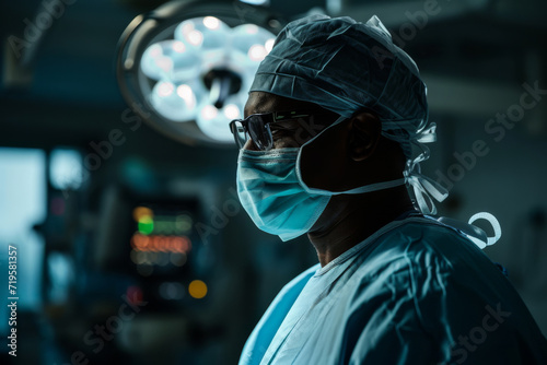 Portrait of a surgeon's doctor in the operating theatre