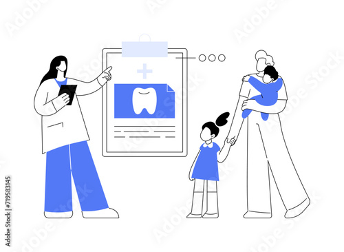 Dental x-rays abstract concept vector illustration.